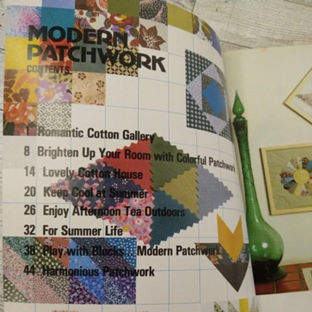 Modern Patchwork Quilting Ondori Vtg 1983 Retro 80s Craft Pattern Book Retrocore
